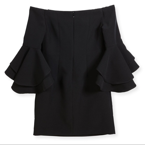 Milly Minis Samantha Italian Cady Dress Black - Picture 2 of 3